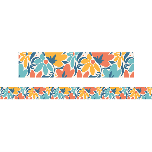 21. Floral Bloom Abstract Border